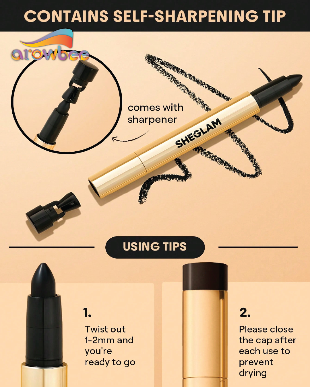 SHEGLAM Bold Moves Kohl Cream Eyeliner Pencil