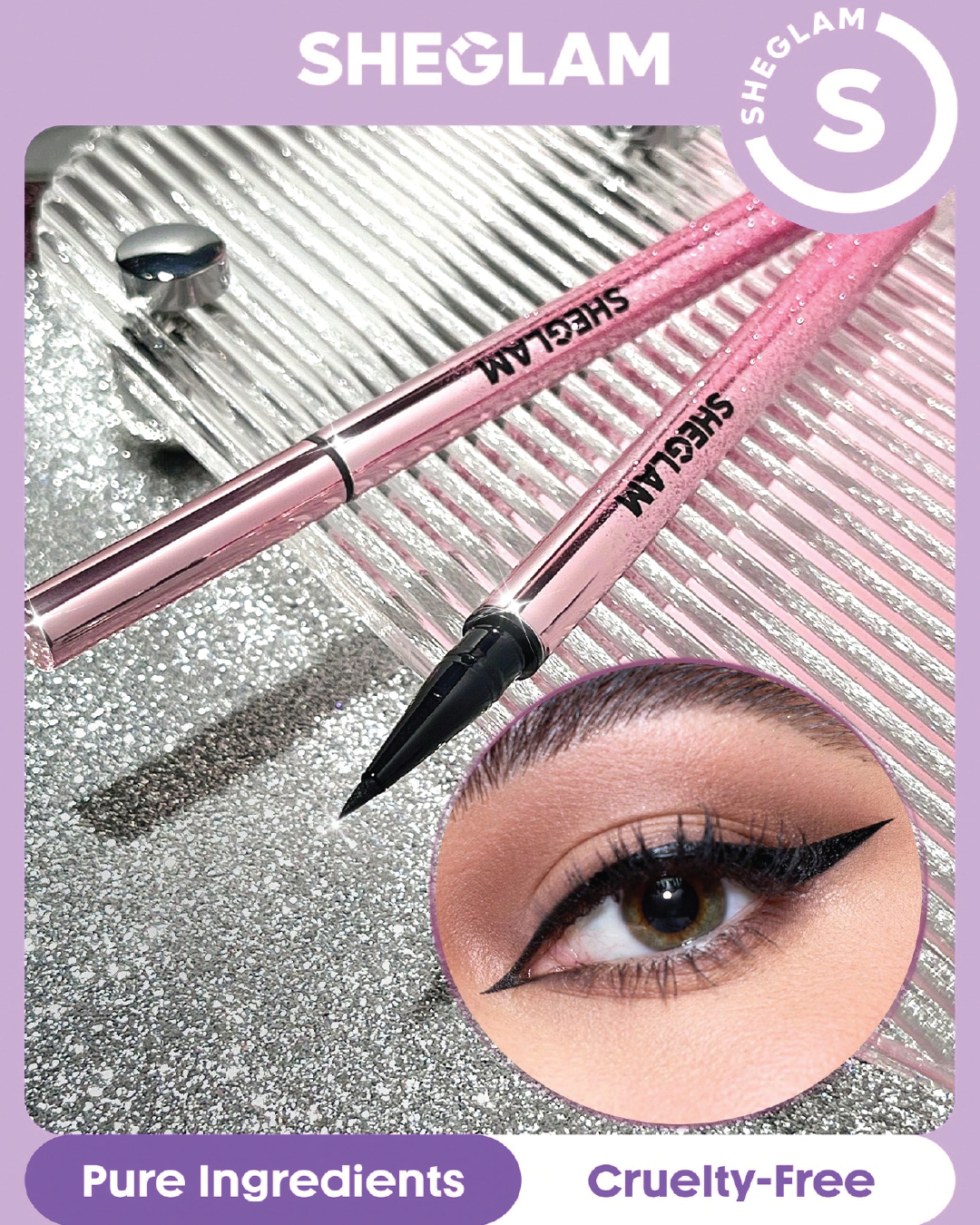 SHEGLAM Rosé Line & Define Waterproof Liquid Eyeliner