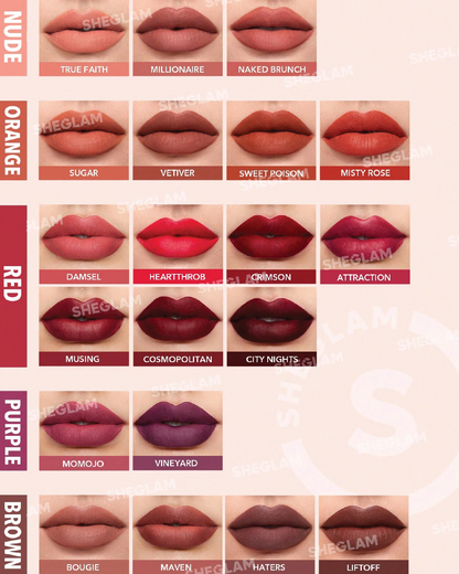 SHEGLAM Matte Allure Liquid Lipstick