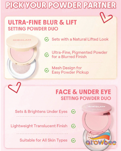 SHEGLAM Insta-Ready Ultra-Fine Blur & Lift Setting Powder Duo