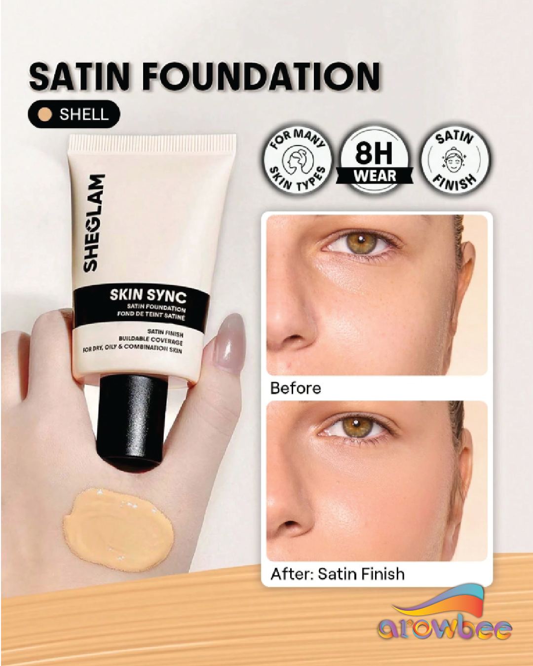 SHEGLAM Skin Sync Satin Foundation