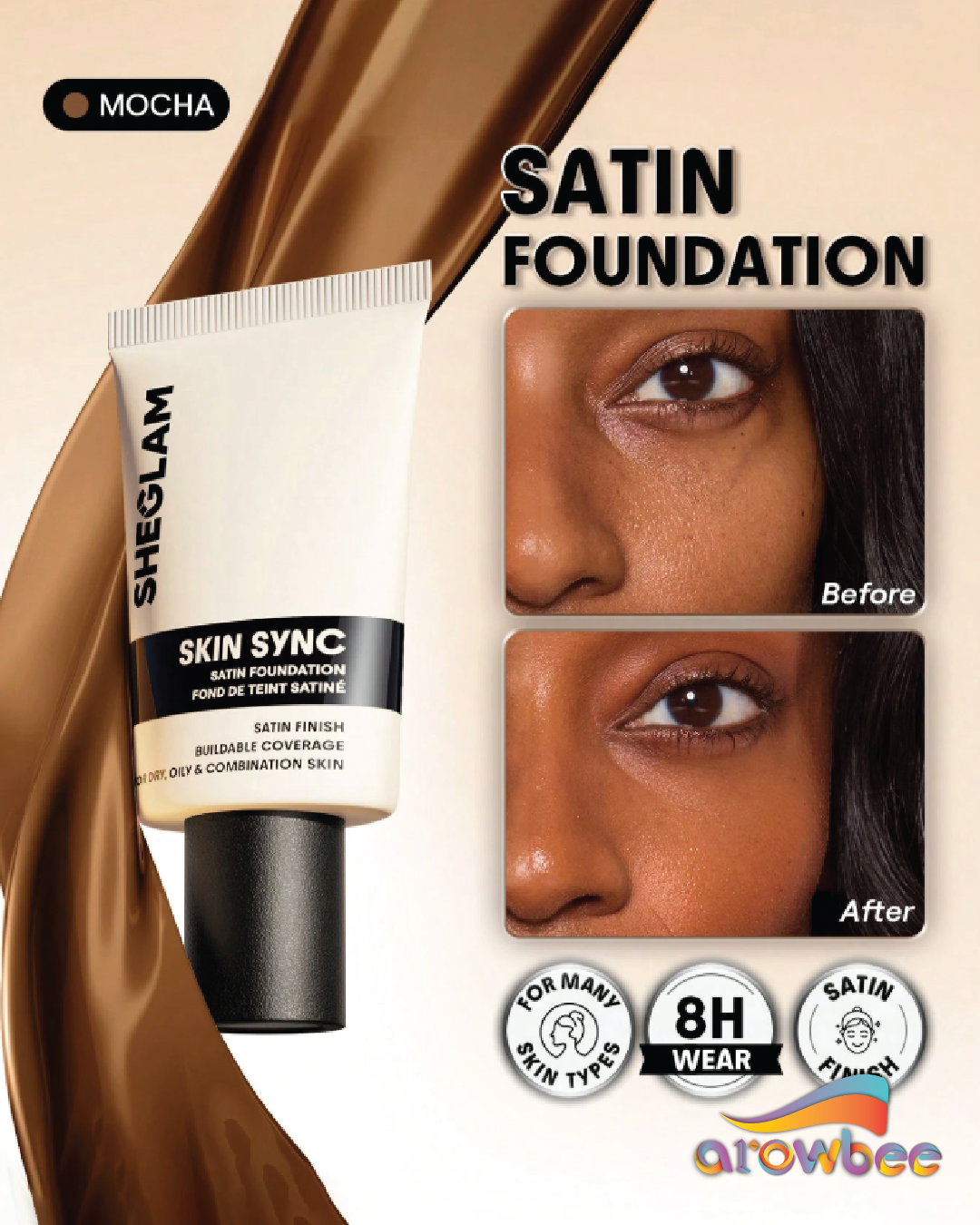 SHEGLAM Skin Sync Satin Foundation