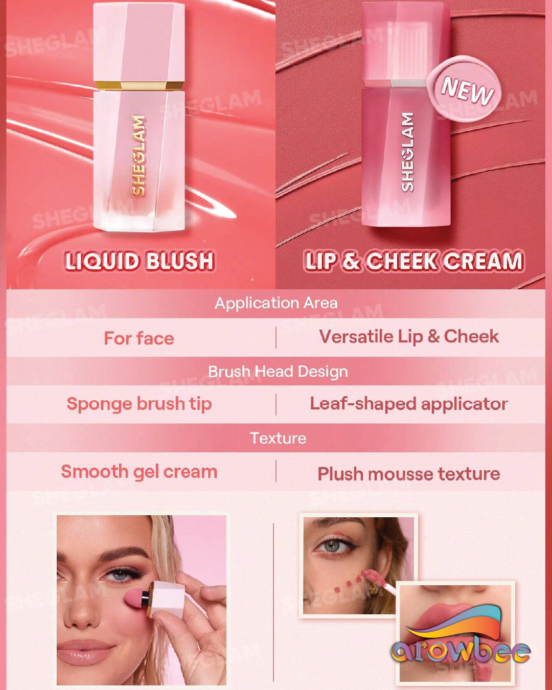 SHEGLAM Air Plush Lip & Cheek Cream