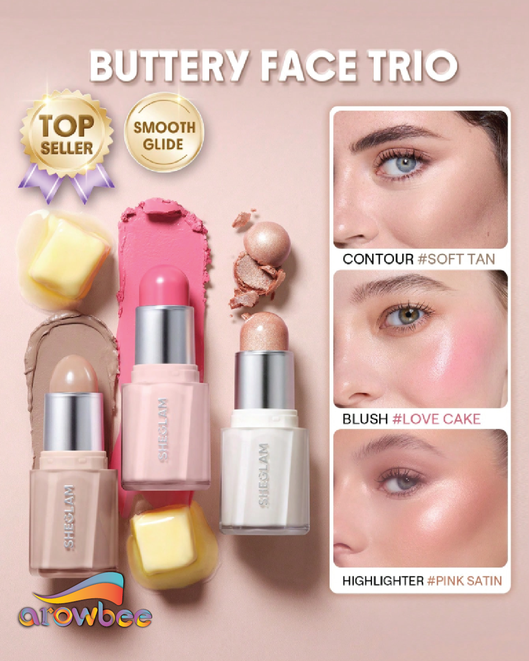 SHEGLAM [3 Pcs] Buttery Bundle Family Full Face Set