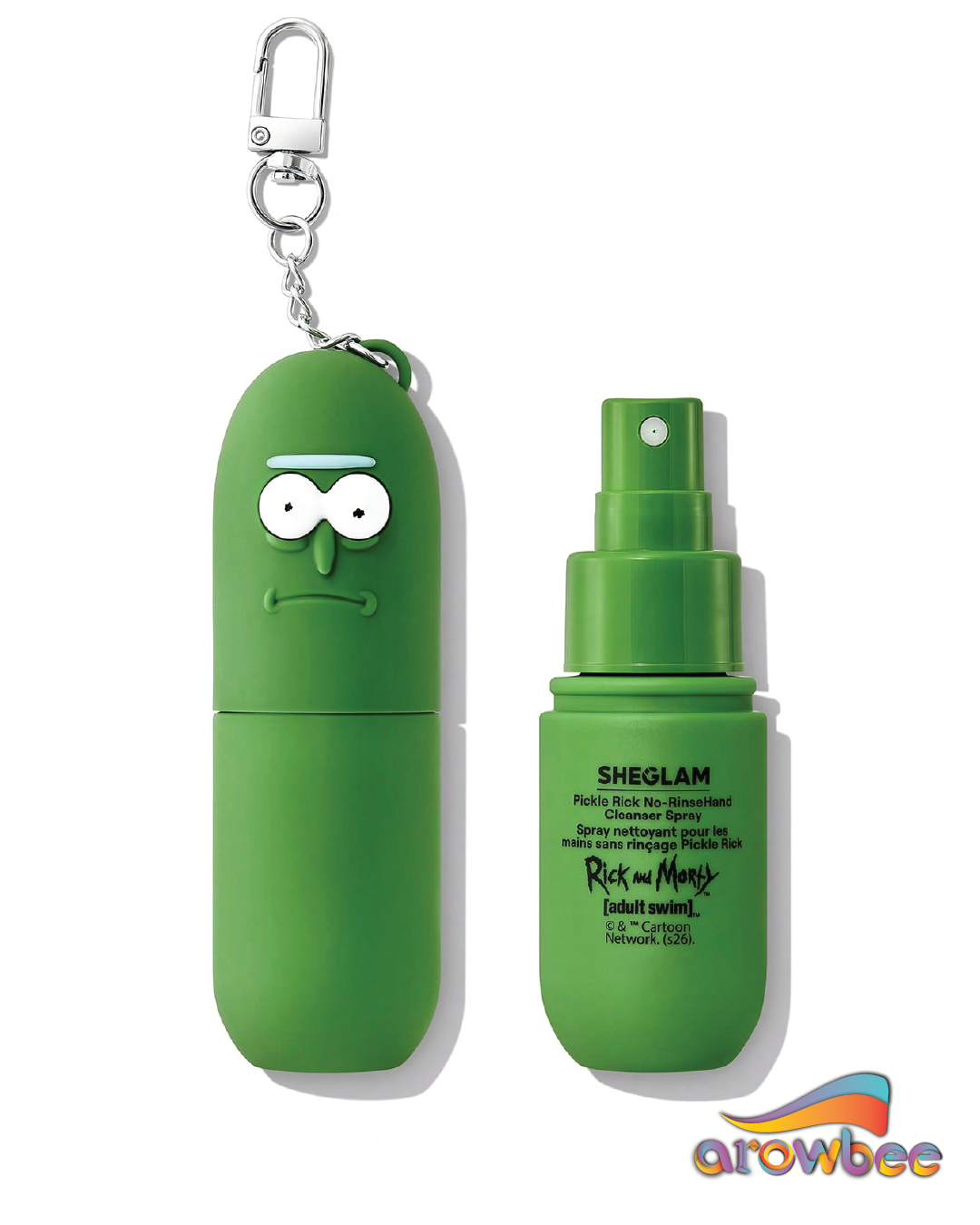 Rick and Morty X SHEGLAM Pickle Rick No-Rinse Hand Cleanser Spray
