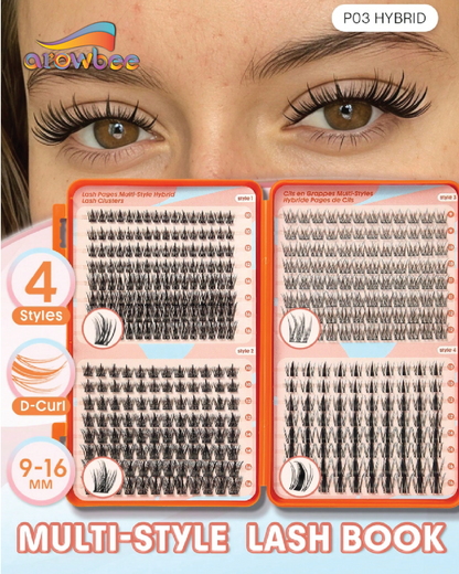 SHEGLAM Lash Pages Multi‑Style Hybrid Lash Clusters