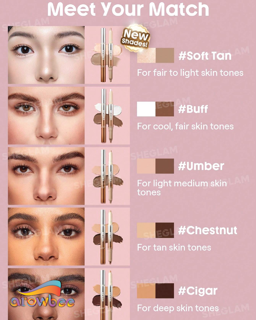SHEGLAM Fine Line 2-In-1 Nose Contour & Highlight Pen