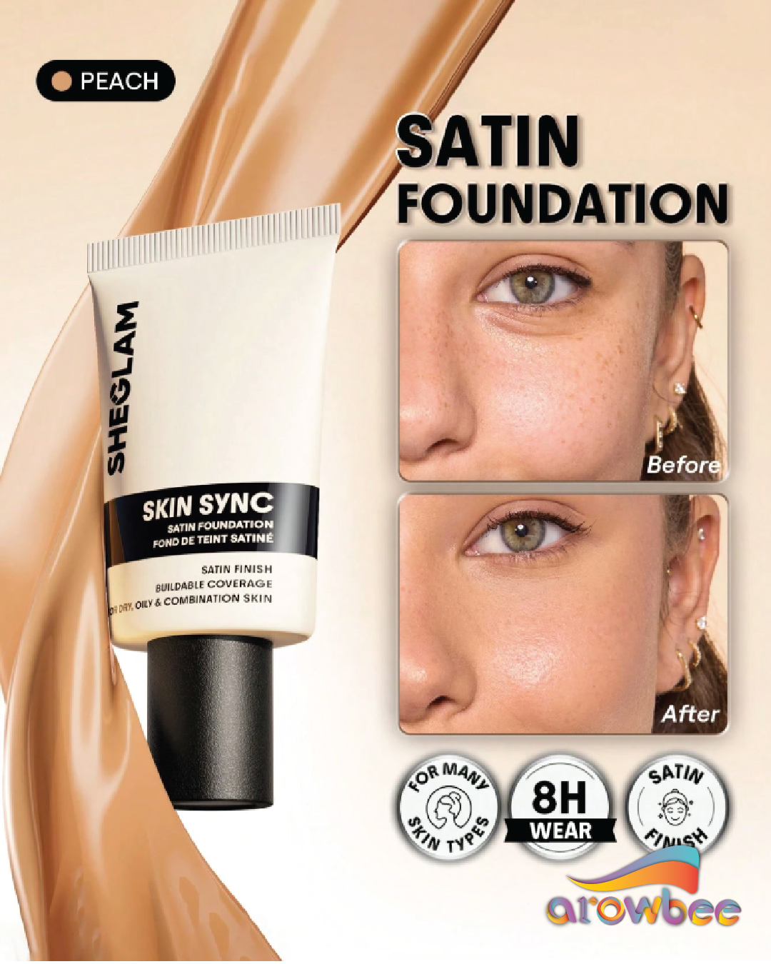 SHEGLAM Skin Sync Satin Foundation