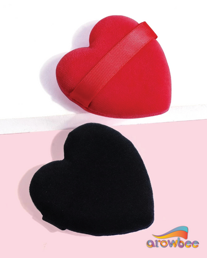 2pcs Heart Shaped Makeup Puff