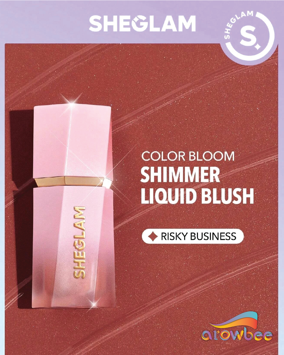 SHEGLAM Color Bloom Dayglow Liquid Blush Shimmer Finish