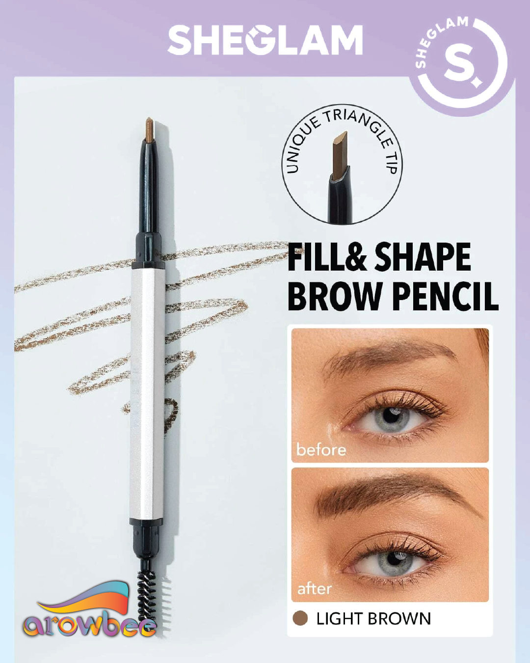 SHEGLAM Dual-Ended Fine Eyebrow Pencil