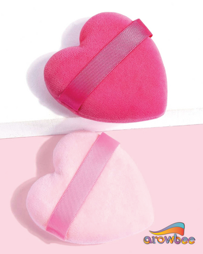 2pcs Heart Shaped Makeup Puff