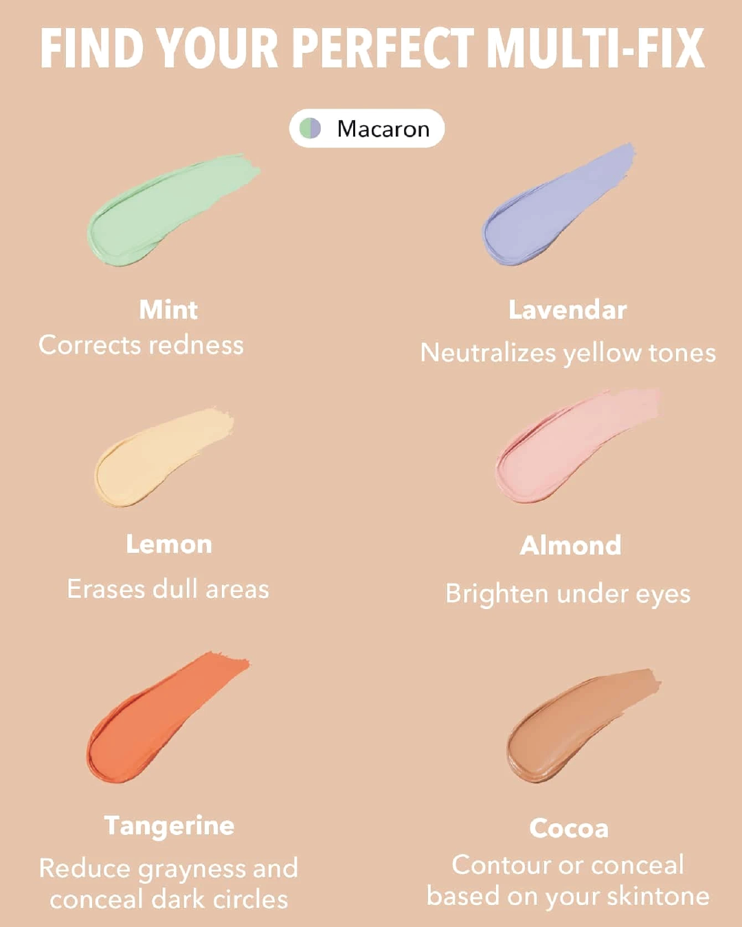 SHEGLAM Multi-Fix Concealer And Color Corrector - Macaron – Arowbee