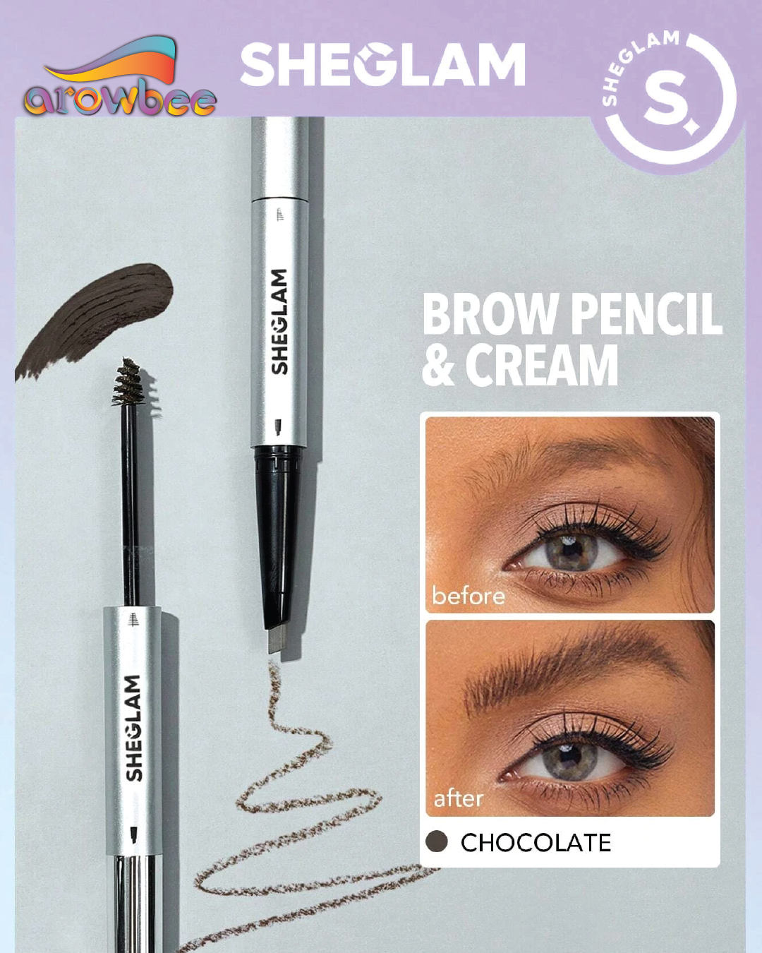 SHEGLAM Fill Me In 2-In-1 Eyebrow Pencil & Cream