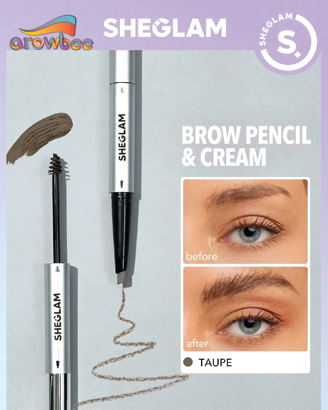 SHEGLAM Fill Me In 2-In-1 Eyebrow Pencil & Cream